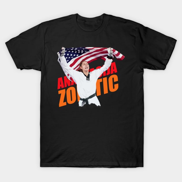 Anastasija Zolotic Taekwondo Olympic Tokyo T-Shirt by Aldebaran